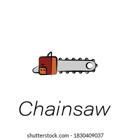 chainsaw hand draw icon. Element of farming illustration icons. Signs and symbols can be used for web, logo, mobile app, UI, UX
