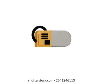  chainsaw icon 3d illustration render

