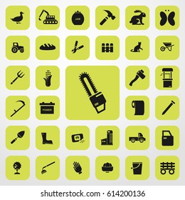 chainsaw icon. agriculture set. vector sign symbol on white background