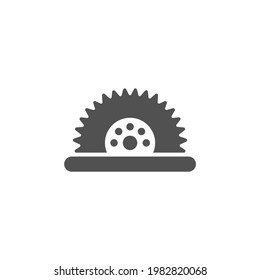 Chainsaw Icon Black and White Vector Graphic