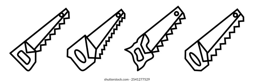 Chainsaw icon. chainsaw icon collection. Stock vector.