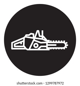 chainsaw icon flat black