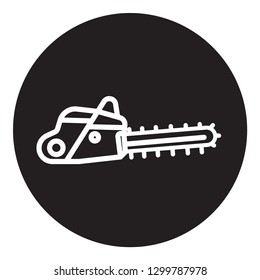chainsaw icon flat black