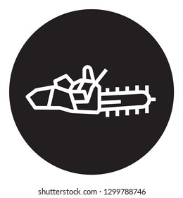 chainsaw icon flat black