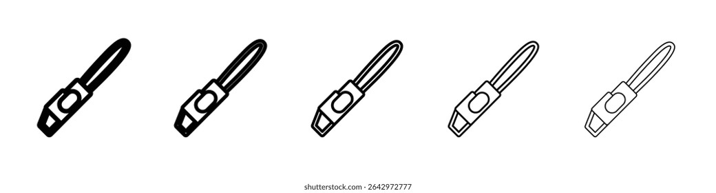 Ícone de motosserra Design plano em fundo isolado