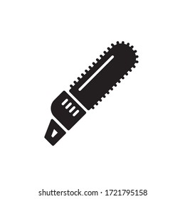 chainsaw icon glyph design vector. isolated on white background