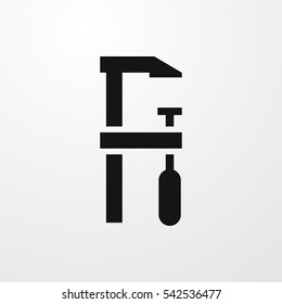 chainsaw icon illustration isolated vector sign symbol