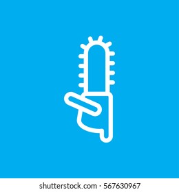 chainsaw icon illustration isolated vector sign symbol