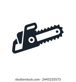 Chainsaw icon. Isolated vector illustration