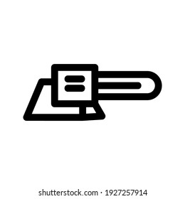 Chainsaw icon or logo isolated sign symbol vector illustration - high quality black style vector icons
