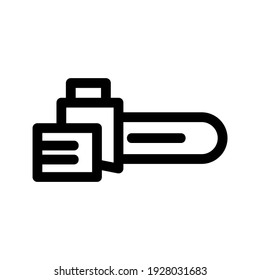 Chainsaw icon or logo isolated sign symbol vector illustration - high quality black style vector icons
