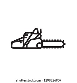 chainsaw icon outline