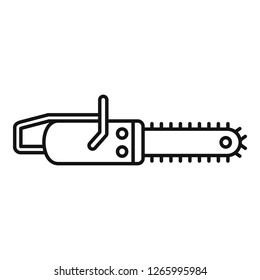 Chainsaw icon. Outline chainsaw vector icon for web design isolated on white background
