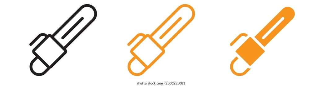 Chainsaw Icon Set Logging and Cutting Tool Illustrations for Forestry and Construction