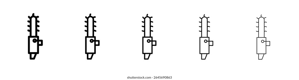 Motosserra ícone ilustração simples logotipo arte