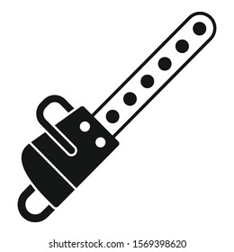 Chainsaw icon. Simple illustration of chainsaw vector icon for web design isolated on white background