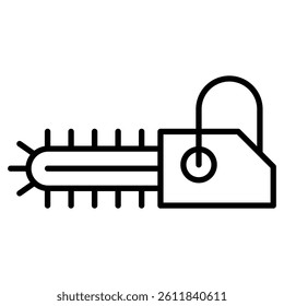 Chainsaw icon Simple outline vector logo