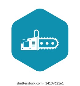 Chainsaw icon in simple style isolated vector illustration