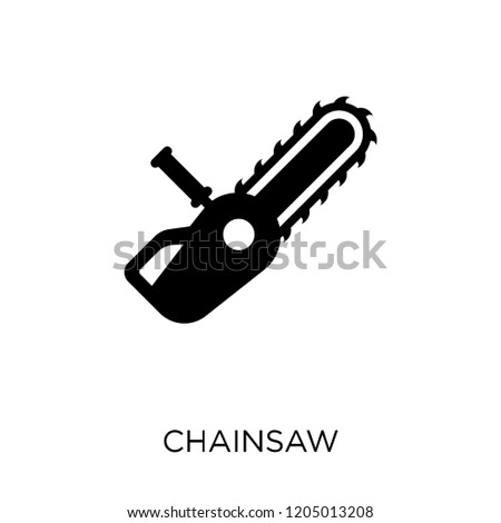 Chainsaw icon. Chainsaw symbol design from Construction collection. Simple element vector illustration on white background.