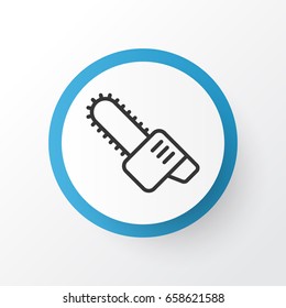 Chainsaw Icon Symbol. Premium Quality Isolated Gasoline Cutter Element In Trendy Style.