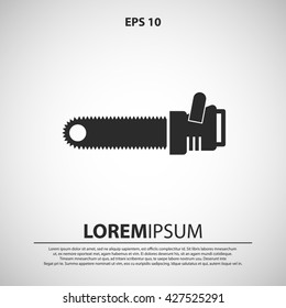 chainsaw icon. chainsaw vector illustration