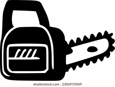 chainsaw icon vector isolate on white background