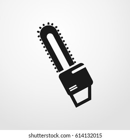 chainsaw icon. vector sign symbol on light background