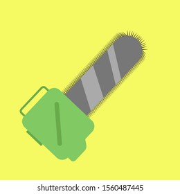 Chainsaw, ilustración, vector sobre fondo blanco.