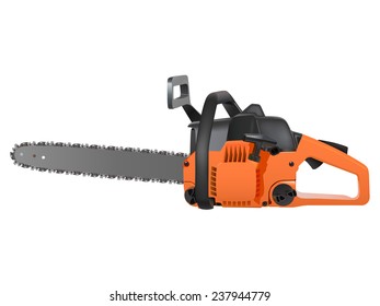 Chainsaw isolated on a white