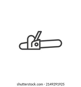 Chainsaw line icon. linear style sign for mobile concept and web design. Chainsaw outline vector icon. Symbol, logo illustration. Vector graphics