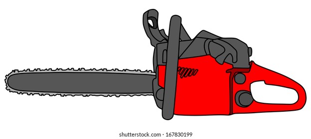 chainsaw, petrol chain saw, Vector, illustration