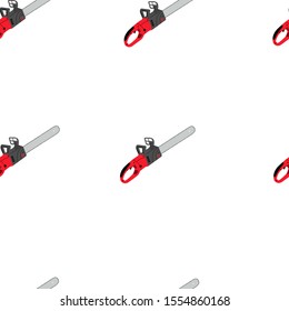 Chainsaw. Seamless pattern. Vector graphics. Background, banner.