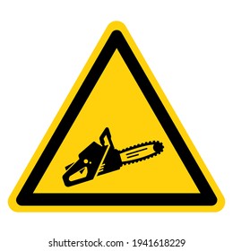 Chainsaw Symbol Sign,Vector Illustration, Isolate On White Background Label. EPS10