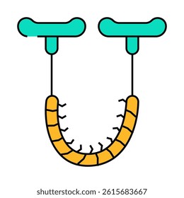 chainsaw tool line icon vector. chainsaw tool sign. isolated symbol illustration