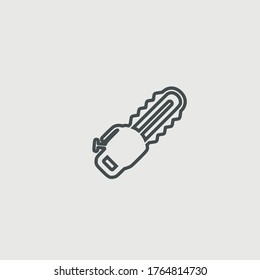 Chainsaw vector icon illustration sign
