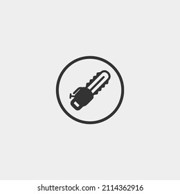 Chainsaw vector icon illustration sign