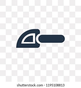 Chainsaw vector icon isolated on transparent background, Chainsaw transparency concept can be used web and mobile