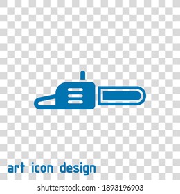 chainsaw vector icon on an abstract background