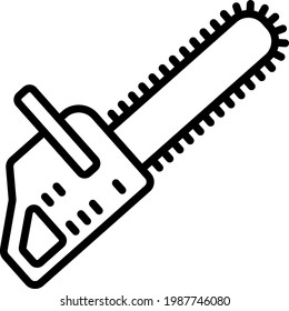 Chainsaw. Vector icon. Power tool