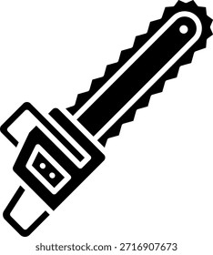 Icono de Vector de motosierra - Ilustración de herramienta de corte de madera