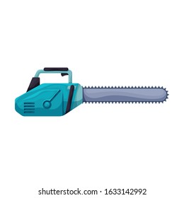 Chainsaw vector icon.Cartoon vector icon isolated on white background chainsaw.