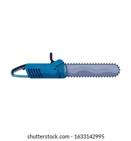 Chainsaw vector icon.Cartoon vector icon isolated on white background chainsaw.