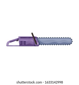 Chainsaw vector icon.Cartoon vector icon isolated on white background chainsaw.