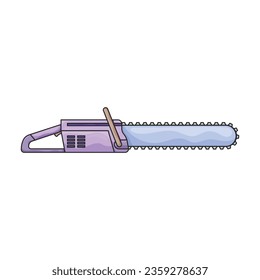 Chainsaw vector icon.Color vector icon isolated on white background chainsaw.