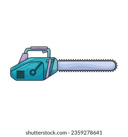 Chainsaw vector icon.Color vector icon isolated on white background chainsaw.