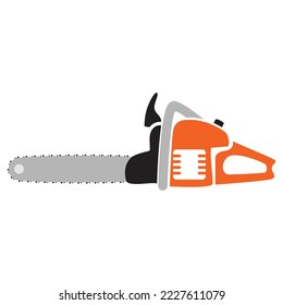 Chainsaw vector illustration, white background