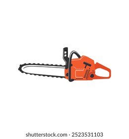 Chainsaw vector image. Chainsaw vector illustration isolated on white background. Professional machine. Professional chainsaw concept. Woodcutter saw.