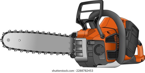 CHAINSAW VECTOR ISOLATED ILLUSTRATOR EPS REALISTIC IMAGE