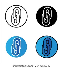 CHAIN-SHAPED ICON SYMBOL FOR EDIT LINKS BETWEEN PARTS - Powered by Shutterstock - Get 15% off with code: PIKWIZARD15
