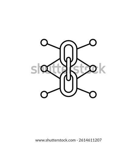 Chainvector illustration line icon icons design